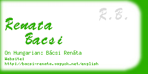 renata bacsi business card